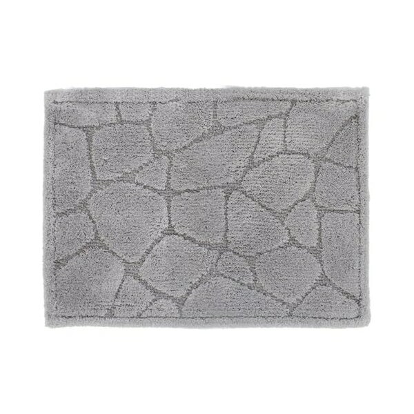 オカ (OKA) 乾度良好ストーン バスマット 約45cm×60cm グレー (吸水 速乾 かんどりょうこう 洗える 滑り止め)
