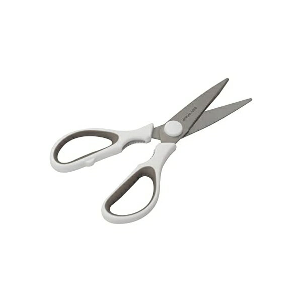 パールキンゾク パール金属 ハサミ キッチンバサミ 洗える 取り外し キャップ外し ソフトグリップ 食洗機対応 ホワイト Simple use CC-1623