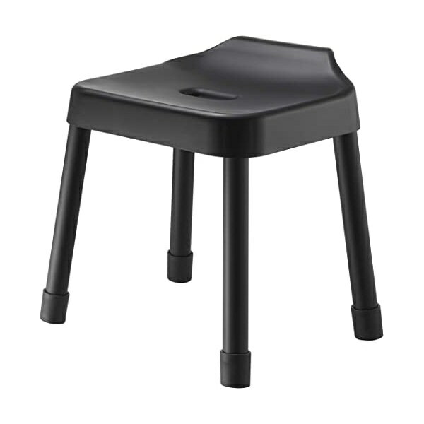 ヤマザキ ジツ 山崎実業 (Yamazaki) 引っ掛け 風呂イス SH35 ブラック 約W34×D32×H39cm (座高:約35cm) ミスト MIST 通気性よく乾きやすい バスチェア 7310