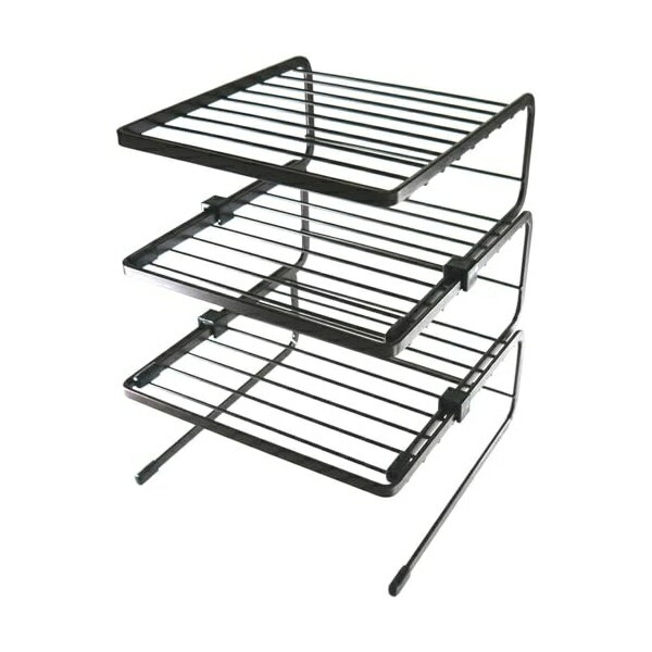 アネスティ スタイルフリー スタッキングスリムディッシュラック 3段 ブロンズカラー 20×20×24.5cm 食器棚 シンク上 引出し内などに HO1674