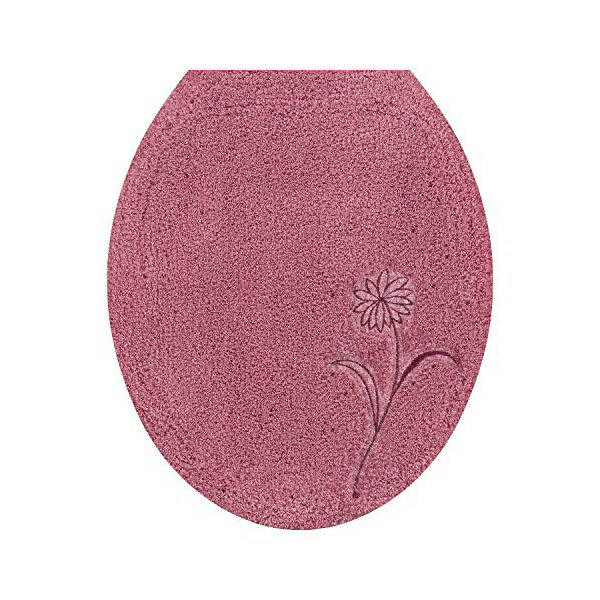 センコー スウェイ トイレ ふたカバー O・U 普通便座用 ピンク 花 刺繍 モダン 19507