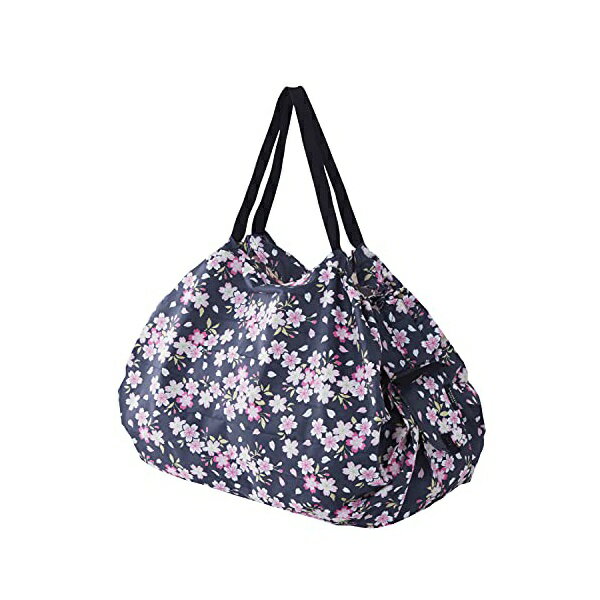 【3個セット】 マーナ Shupatto コンパクトバッグ L (リニューアル) 和 (桜) シュパット エコバッグ 折りたたみ 買い物袋 (大容量/丈夫/和柄)(4)