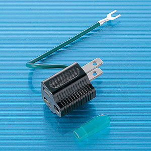 サンワサプライ 3P →2P変換アダプタ ( ブラック ) TAP-AD1BKN 電源変換アダプター 3P→2Pに変換 ブラック アース付 高品質