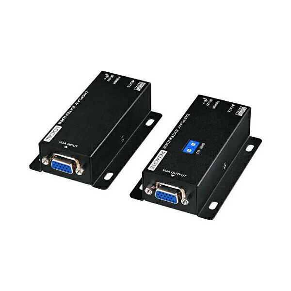 サンワサプライ ディスプレイエクステンダー (受信機電源不要 セットモデル) VGA-EXSET3 ディスプレイ延長器(送信機・受信機セット・受信機電源不要) 高品質
