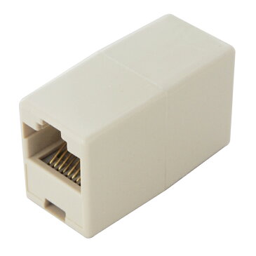 LAN延長コネクタ RJ45延長アダプタ RJ中継コネクタ CAT5e 8極8芯 RJ-45 LANケーブル延長 メス-メス パソコン周辺機器 コネクタ アダプター ジャック プラグ 中継 延長 ストレート全結線 UTP 8P8C ケーブルアクセサリー アイボリー UL-CAAD005 【送料無料】【あす楽】 UL.YN