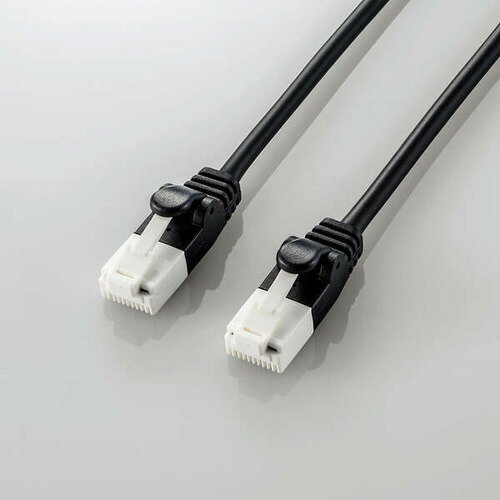エレコム LD-GPAYT/BK70 やわらかLANケーブル CAT6A 爪折れ防止 7.0m ブラック