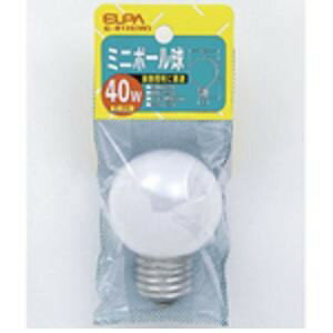 【2個セット】 ELPA G-81H(W) ミニボール球 40W E26 G50 ホワイト