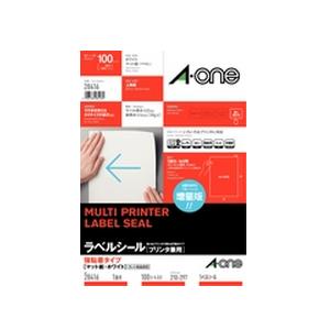 【5個セット】 エーワン 28416 ラベルシール プリンタ兼用 ( A4判 / 1面 / ノーカット / 100シート ) ホワイト