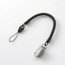 【5個セット】 エレコム P-STCM70BK スマートフォン用 クリップストラップ/メタル ブラック 70cm