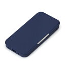 【5個セット】 PGA PG-25KGF06NV iPhone 16e用 ガラスフリップケース サフィアーノ調 ネイビー(2)