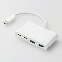 USBハブ エレコム Type-C U3HC-A423P5WH USB Type-Cコネクタ搭載USBハブ PD対応 ホワイト(2)