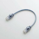 【2個セット】 LD-GPY/BU015 やわらかLANケーブル CAT6準拠 0.15m