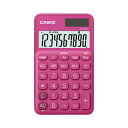 カシオ SL-300C-RD-N カラフル電卓(10桁) ビビッドピンク