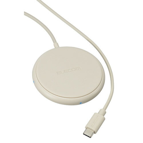 エレコム W-QA25BE ケーブル一体型 Qi規格対応ワイヤレス充電器(5W・卓上・1m) ベージュ エレコム W-QA25BE ケーブル一体型 Qi規格対応ワイヤレス充電器(5W・卓上・1m) ベージュ