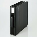 【2個セット】 ケース エレコム CD DVD CCD-SSB160BK Blu-ray/DVD/CD対応 ファスナーケース 160枚収納 ブラック