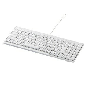 【2個セット】 バッファロー BSKBU14WH USB接続 有線スリムキーボード ホワイト