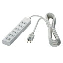バッファロー BSTAPSG2630WH 2ピン式電源タップ 6個口タイプ 雷サージ防止付 3m ホワイト