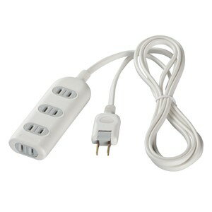  バッファロー BSTAPST2410WH 2ピン式電源タップ 4個口タイプ 1m ホワイト