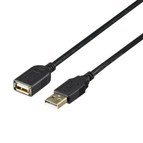 【5個セット】 バッファロー BSUAAFR210BK USB2.0延長ケーブル(A to A) カーボン素子ねり込みタイプ 1m ブラック