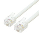 ミヨシ DC-402/WH 6極4芯 電話機コード 2m ホワイト(2)