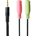 ミヨシ PAA-3P4P PC用オーディオ変換ケーブル 4極-3極