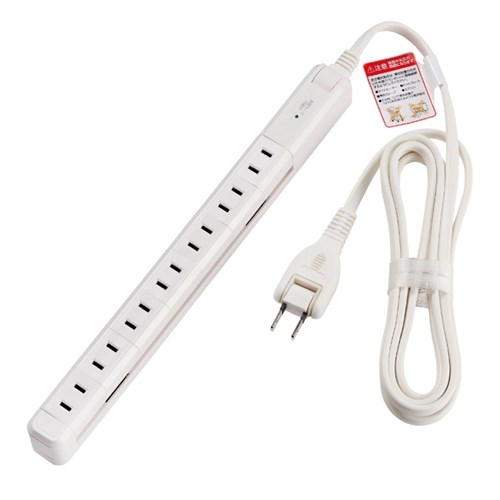 【5個セット】 ミヨシ OATC7P20WH 耐雷7個口回転タップ 2m ホワイト