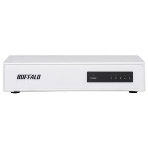 【2個セット】 バッファロー LSW4-TX-5NS/WHD 10/100Mbps対応スイッチングHub 金属筐体/電源内蔵モデル(5ポート) ホワイト 【2個セット】 バッファロー LSW4-TX-5NS/WHD 10/100Mbps対応スイッチングHub 金属筐体/電源内蔵モデル(5ポート) ホワイト
