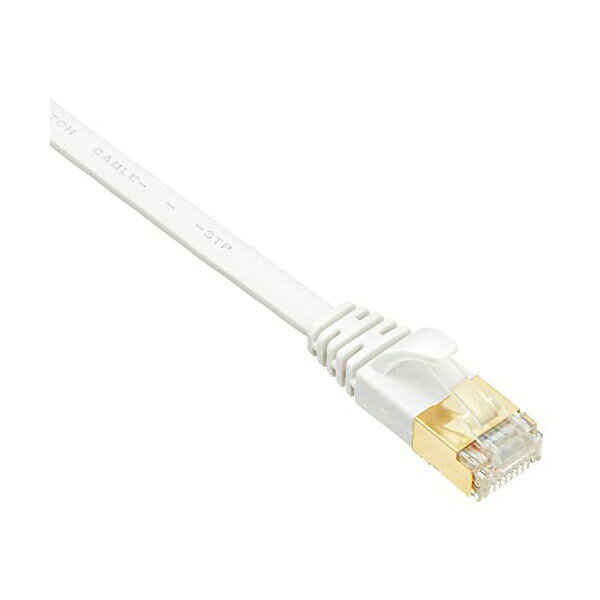 サンワサプライ LANケーブル KB-FLU7-15W CAT7 フラット 15m ホワイト ギガビット イーサネット 600MHz Gbps 対応 ケーブル カテゴリー7 高速通信 ネットワーク接続 PC周辺機器
