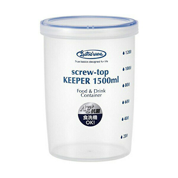 Spice Containers - 【5個セット】 岩崎工業 B-2276 抗菌 スクリュートップキーパー1500ml 深型 KN 岩崎 イワサキ IWASAKI 目盛付 スクリュータイプ プラスチック製 食洗機対応 キッチン 品番 密閉容器 消耗品 コーヒー豆 保管 キッチン雑貨 保存容器 高品質