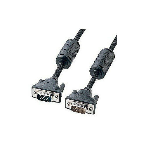 SANWA ナイロンメッシュディスプレイケーブル KC-NMV50K RGB アナログ 5m ブラック サンワサプライ KCNMV50K メッシュケーブル ディスプレイケーブル 被覆ケーブル