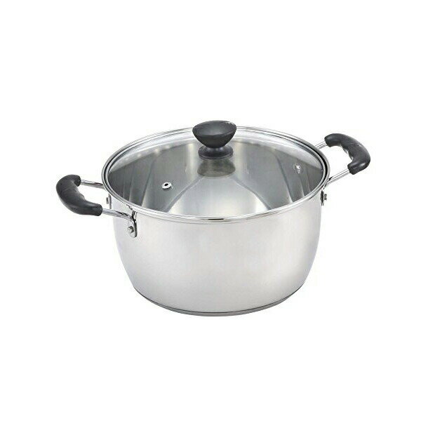 Glass Pots - 【3個セット】 ベストコ ND-5995 プリオール 両手鍋 22cm ガラス蓋付 Bestco ステンレス パール金属 人気商品
