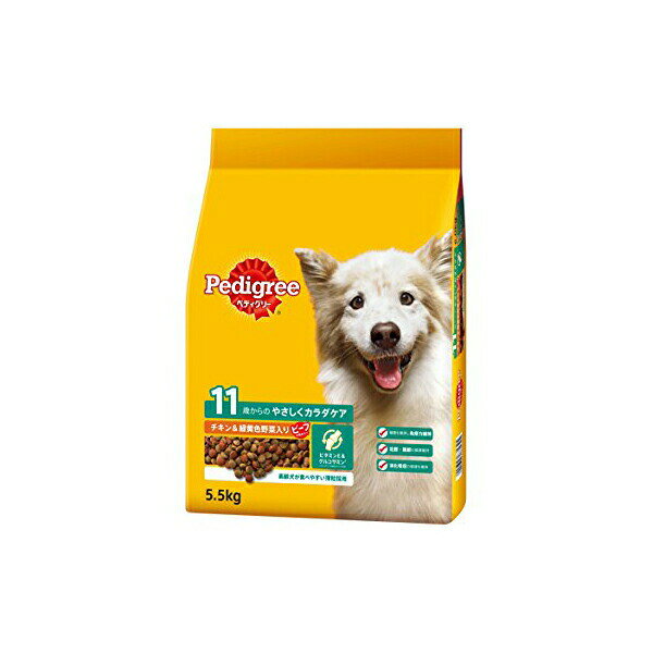 Pedigree - マースジャパンリミテッド ペディグリー シニア犬用 11歳から ヘルシーチキン&緑黄色野菜入り 5.5kg ドッグフード ドライ チキン イヌ シニア ドライフード マースジャパン シニア犬 緑黄色野菜入り ペットフード 総合栄養食 高齢犬 厳選素材 価格は1個のお値段です