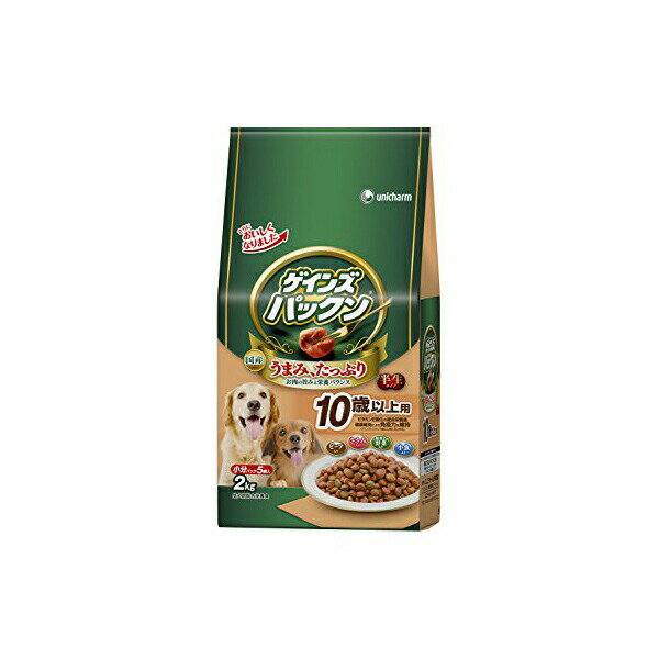 樂天商城 - 【4個セット】 愛犬元気 パックン 10歳以上用 ビーフ・ささみ・緑黄色野菜・小魚入り 2kg ドッグ フード ドックフート犬 イヌ いぬ ドッグ ドックdogワンちゃん 厳選素材