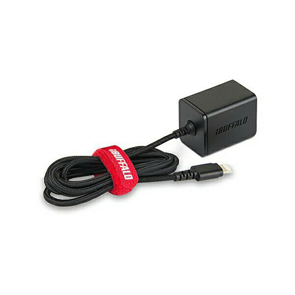 バッファロー 2.4A-AC Lightning直付け 1.5m ブラックBSMPA2403LC1BK 高品質