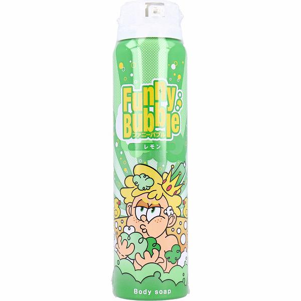 ▼まとめ買いがおすすめ！ 2個セット（爆安） 3個セット（お得） 5個セット（お得） 6個セット（お得） 10個セット（特売） 12個セット（必見） 15個セット（激安） 20個セット（格安） ※この商品は配送会社の都合により、北海道・沖縄・離島にはお届けできません。 ご注文が確認された場合、キャンセルさせて頂く可能性がございますのであらかじめご了承ください。カラフルな泡で出てくるボディーソープでお風呂場がキャンバスに変身！ふわふわ・ぶにゅぶにゅ・・・不思議な感触を味わいながら頭と心を刺激します。遊びながらきれいになって・・・親子でお風呂コミュニケーション☆●乾燥しやすいお子様のお肌のために、美容保湿成分もたっぷり配合しました。●天然由来の成分を含んだアミノ酸系界面活性剤で優しい洗いあがりです。●この一本でシャンプー・洗顔・ボディーソープを兼用できます！●全身まるまる洗えるので楽ちん＆お風呂場もスッキリ。●壁や床についたカラフルな泡はシャワーで簡単に洗い流せるので、ご安心ください。●安心のMADE IN JAPAN。【化粧品】全身用ボディソープ販売名：TENEI ファニーバブル L【成分】水、LPG、グリセリン、プロパンジオール、ラウロイルメチル-β-アラニンタウリンTEA、ラウリルヒドロキシスルタイン、ココイルグルタミン酸Na、コカミドメチルMEA、ヒアルロン酸Na、グルコシルセラミド、トレハロース、PCA-Na、α-グルカン、カンゾウ根エキス、グリチルリチン酸2K、スクワラン、ポリクオタニウム-51、ベタイン、BG、クエン酸、グアーヒドロキシプロピルトリモニウムクロリド、フェノキシエタノール、香料、黄203、赤105【ご使用方法】(1)缶をよく振る。(2)フタを開ける。(3)泡を出す。使用後、お肌に残った泡はよく洗い流してください。【使用上の注意】・お肌に異常が生じていないかよく注意して使用してください。・化粧品がお肌に合わないとき、即ち次のような場合には、使用を中止してください。そのまま化粧品類の使用を続けますと、症状を悪化させることがありますので、皮膚科専門医等にご相談されることをおすすめします。(1)使用中、赤味、はれ、かゆみ、刺激、色抜け(白斑等)や黒ずみ等の異常があらわれた場合。(2)使用したお肌に、直射日光があたって上記のような異常があらわれた場合。・傷やはれもの、湿疹等、異常のある部位にお使いにならないでください。・目に入らないよう注意してください。・目に入ったときは、直ちに洗い流してください。・缶を横向きや逆さにして使用すると、ガスのみが噴射され、最後まで使用できないことがありますのでご注意ください。・乳幼児の手の届かないところに保管してください。・極端に高温又は低温の場所、直射日光の当たる場所には保管しないでください。・使用後は必ずしっかりとフタを閉めてください。・捨てる時は火気のない屋外で噴射音が消えるまでボタンを押し、ガスを抜いてから、市町村の廃棄方法に従って処分してください。【保護者の方へ】・飲み物ではありません。口の中には絶対にいれないでください。万一飲み込んでしまった時はすぐに医師に相談してください。・噴射口を覗いたり顔に向けたりしないでください。・安全のため破損、故障、変形したものは使用しないでください。・ぶつけたり、ふりまわすなど乱暴な遊びをしないでください。・外装フィルムで顔を覆ったりしないでください。・修理や分解を行わないでください。事故や故障の原因になります。【火気と高温に注意】・高圧ガスを使用した可燃性の製品であり、危険なため、下記の注意を守ること。(1)炎や火気の近くで使用しないこと。(2)火気を使用している室内で大量に使用しないこと。(3)高温にすると破裂の危険があるため、直射日光の当たる所や火気等の近くなど温度が40度以上となる所に置かないこと。(4)火の中に入れないこと。(5)使い切って捨てること。高圧ガス：LPG個装サイズ：40X155X40mm個装重量：約130g内容量：100g製造国：日本※この商品は配送会社の都合により、北海道・沖縄・離島にはお届けできません。 ご注文が確認された場合、キャンセルさせて頂く可能性がございますのであらかじめご了承ください。 ▼まとめ買いがおすすめ！ 2個セット（激安） 3個セット（限定） 5個セット（人気） 6個セット（人気） 10個セット（限定） 12個セット（限定） 15個セット（必見） 20個セット（特売）