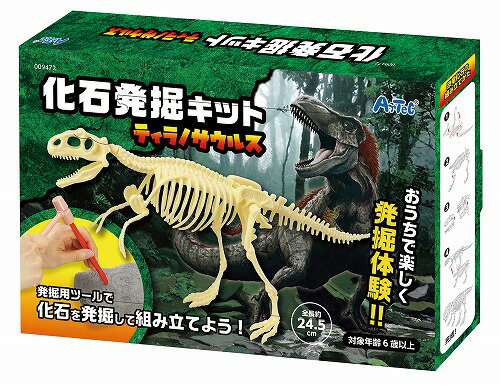 Fossils - アーテック ArTec 化石発掘キット ティラノサウルス キッズ こども 工作キット ギフト 理科 春休み 自由工作 子供用 クラフト 科学 図工 クリスマスプレゼント 玩具 知育 実験キット 学校教材 子供 科学工作 実験 学校 グッズ 学童用品 教材 高品質