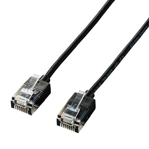  エレコム LD-GPASS／BK2 LANケーブル CAT6A スーパースリム 2.0m ブラック
