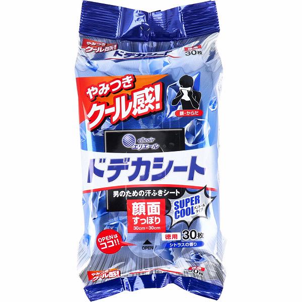 【3個セット】 大王製紙 エリエールforMENドデカシートスーパークールタイプ徳用30枚