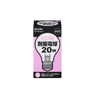 【3個セット】 エルパ EVP110V20WA55C 耐震電球 20W E26 クリア