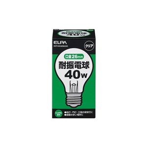 【5個セット】 エルパ EVP110V40WA55C 耐震電球 40W E26 クリア