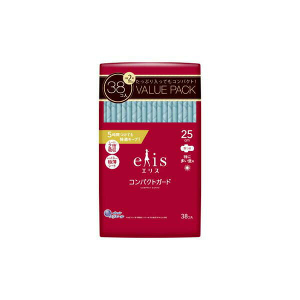 【24個セット】 大王製紙 エリス コンパクトガード 極薄 生理用ナプキン 羽根付き TK510 elis 羽付き 少量 軽い日 短時間 経血 吸収 消臭 衛生用品