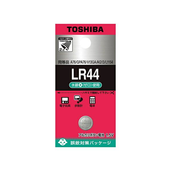 【10個セット】 東芝 LR446P アルカリボタン電池 LR44 (6個入)