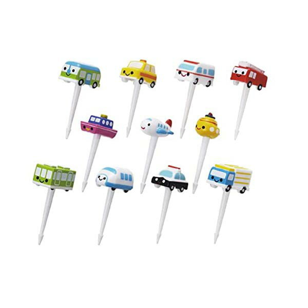 Torune Working Vehicles Lunch Picks (11 pieces) P-3552 Kitchen Cooking Utensils Kids Picks Cute Kids Kitchen Goods Bento Picks Picnic Goods Table Decorating Bento Cooking Utensils Kids Sports Day Goods Character Bento Lunch Box Kids High Quality