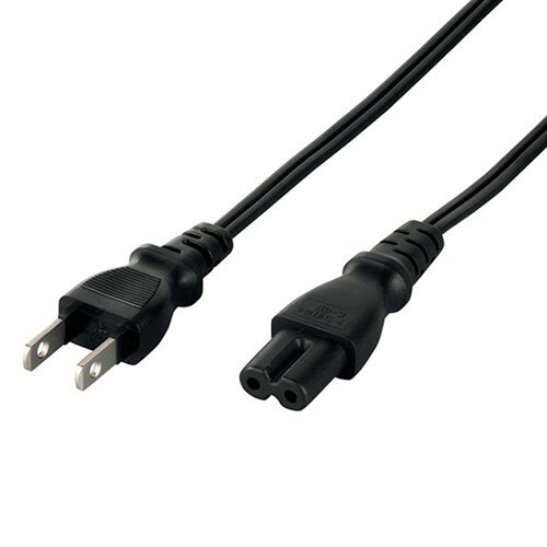 バッファロー BSACC0510BKA 電源ケーブル　2ピンソケット（メス）⇔2ピンプラグ（オス） ブラック 1.0m