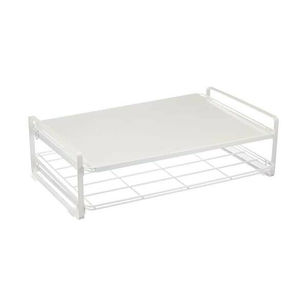 【3個セット】 Belca キッチン棚 トースターラック 幅41.3×奥行26.5×高さ12.3 ホワイト TR-W エーライフ 棚付き 収納 ベルカ キッチン ラック 伸晃 トースター 収納棚 おしゃれ レンジ上ラック キッチンラック シンプル 高品質