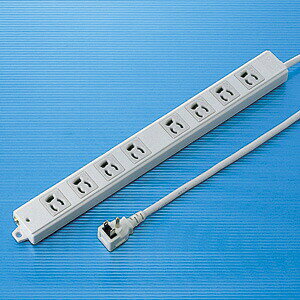 サンワサプライ 工事物件 タップ ( 8個口 1m ) TAP-K8L-1 電源タップ 業務用タップ 3P 8口 1m 抜け止めコンセント仕様 L型プラグ マグネット付 アース付 絶縁キャップ付 コンセント 高品質