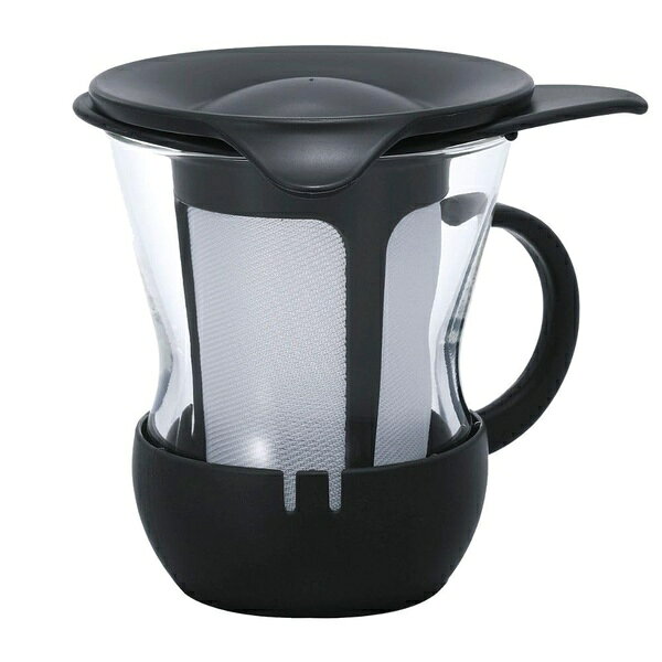 HARIO カップティーマグ OTMH-1B ブラック 200ml 耐熱ガラス OTMH1B ティーカップ 紅茶 ハーブティー 電子レンジ対応 食洗機対応 一人用 キッチン用品