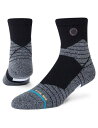 バスケットソックス ウェア ミッドクルーソックス STANCE ICON SPORT QTR Blk ランニング トレーニング ストリート