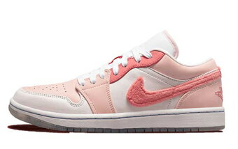 バスケットシューズ バッシュ スニーカー ジョーダン Jordan Wmns Air Jordan 1 Low 'Mighty Swooshers' W Wht/Pink ストリート 【WOMEN'S】