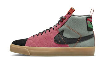 バスケットシューズ バッシュ スニーカー ナイキ Nike SB Zoom Blazer Mid PRM　 Jade Smoke ストリート